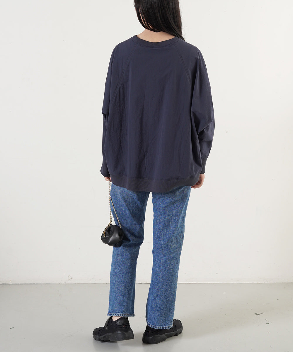 LUPILIEN ワッシャーコットン ラグランプルオーバー