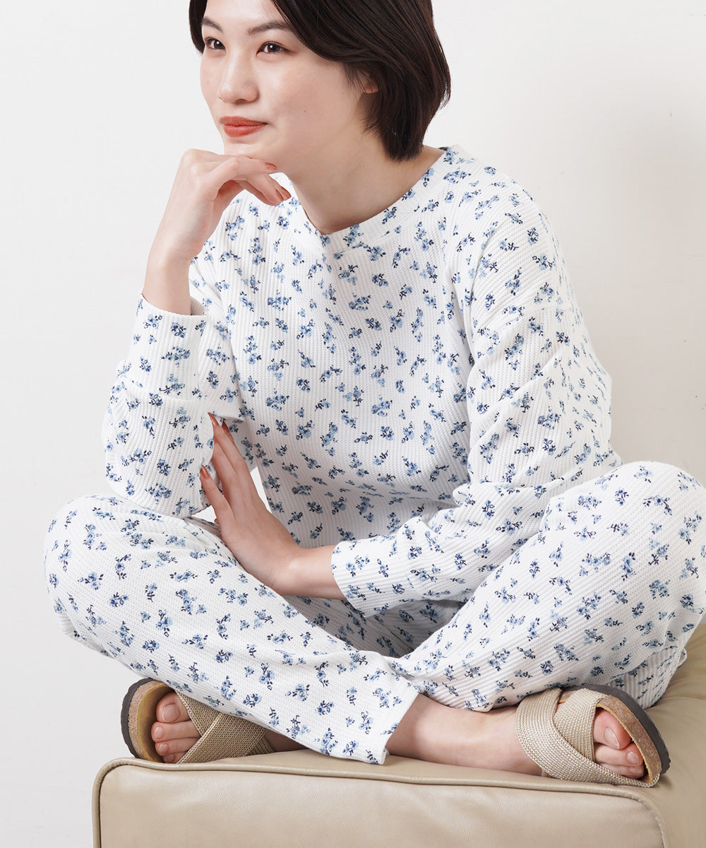 AILE AILE ワッフルサーマルプリントレギンス