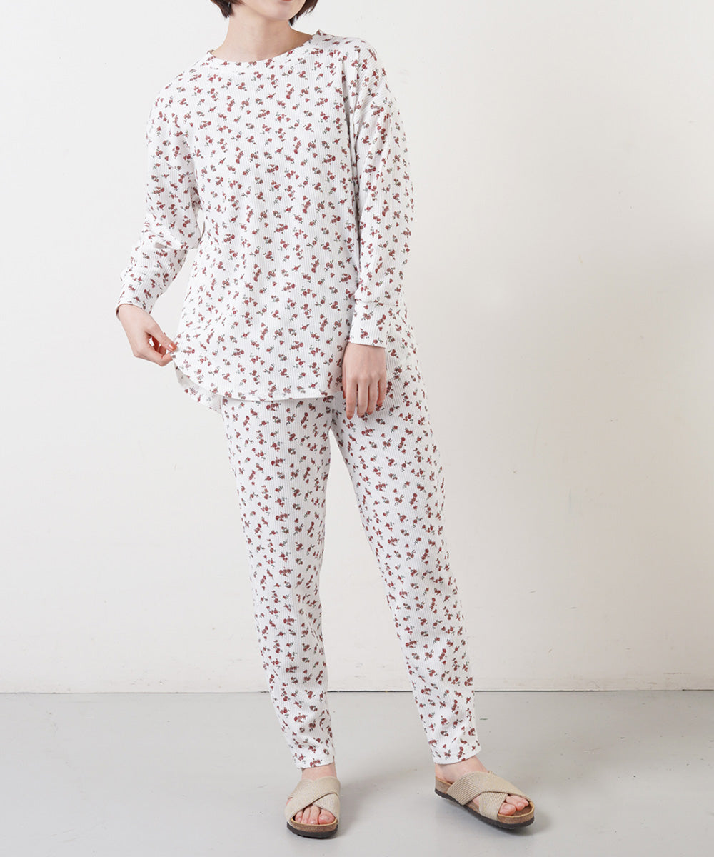 AILE AILE ワッフルサーマルプリントレギンス