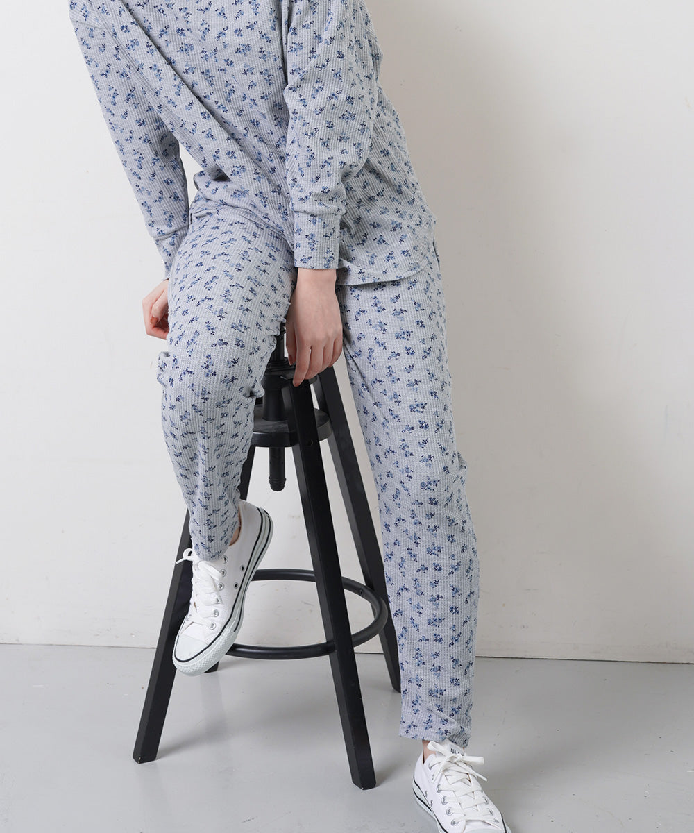 AILE AILE ワッフルサーマルプリントレギンス