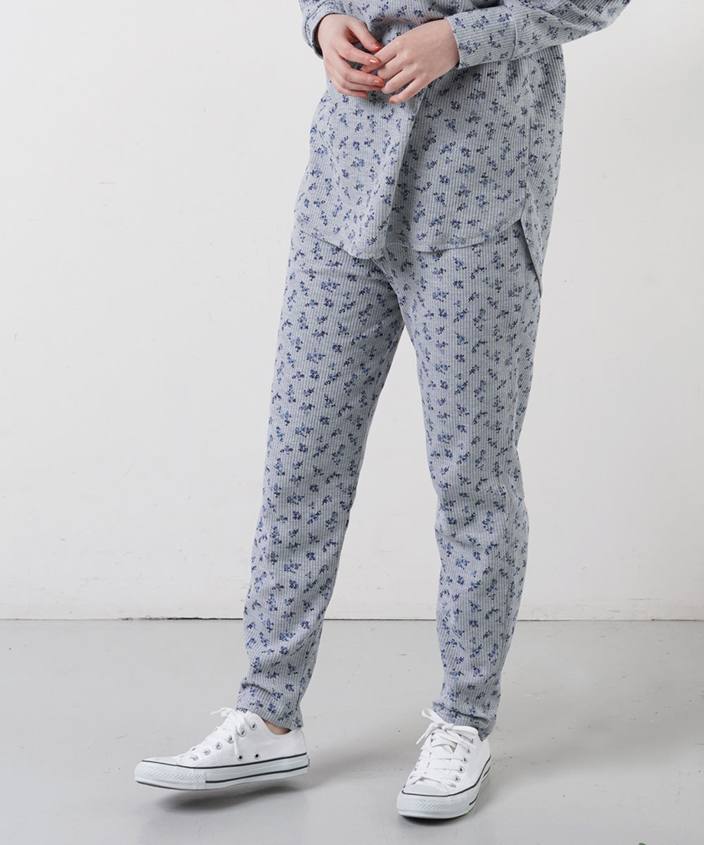 AILE AILE ワッフルサーマルプリントレギンス