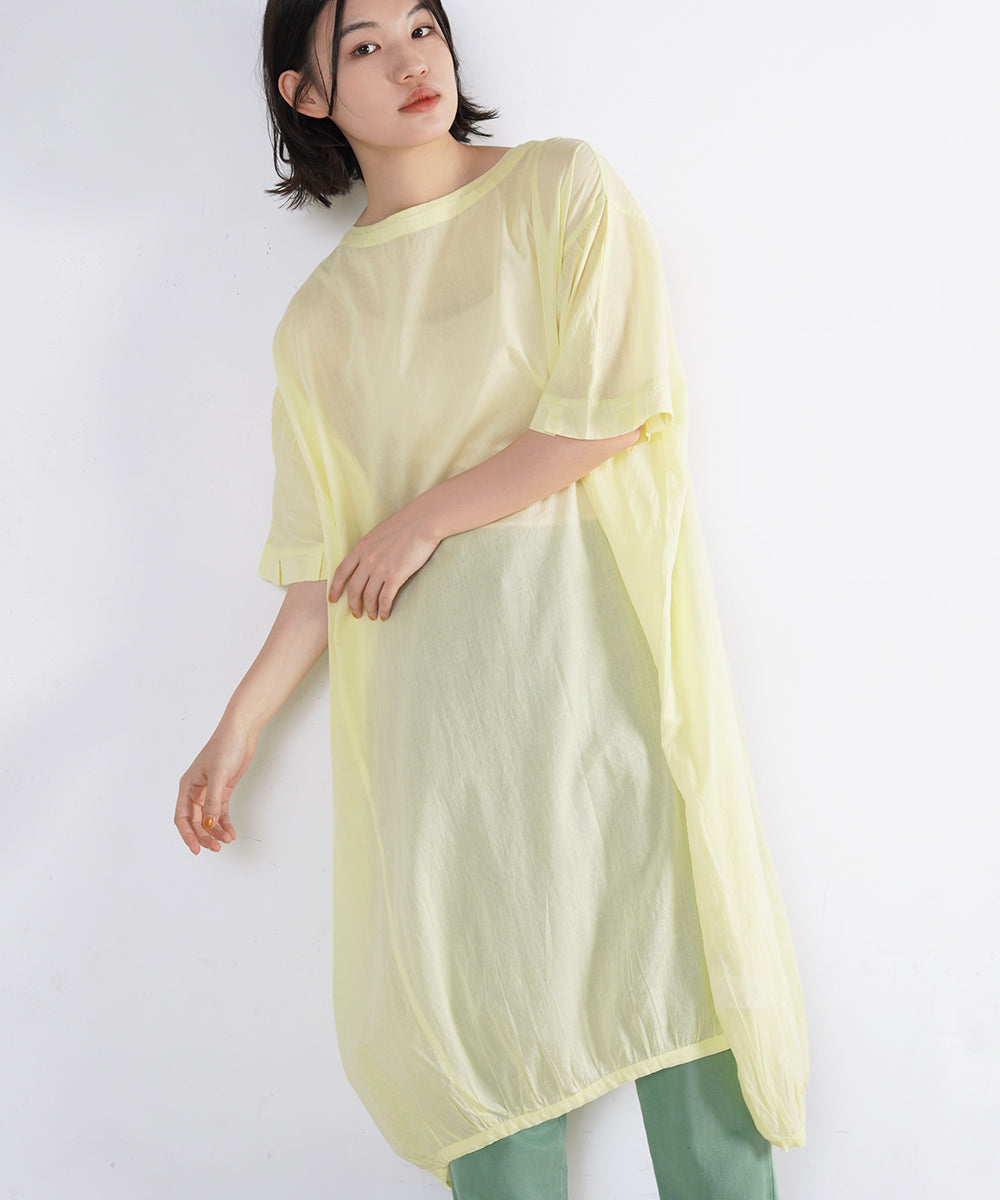 ケミカルウォッシュサイド切替ワンピース