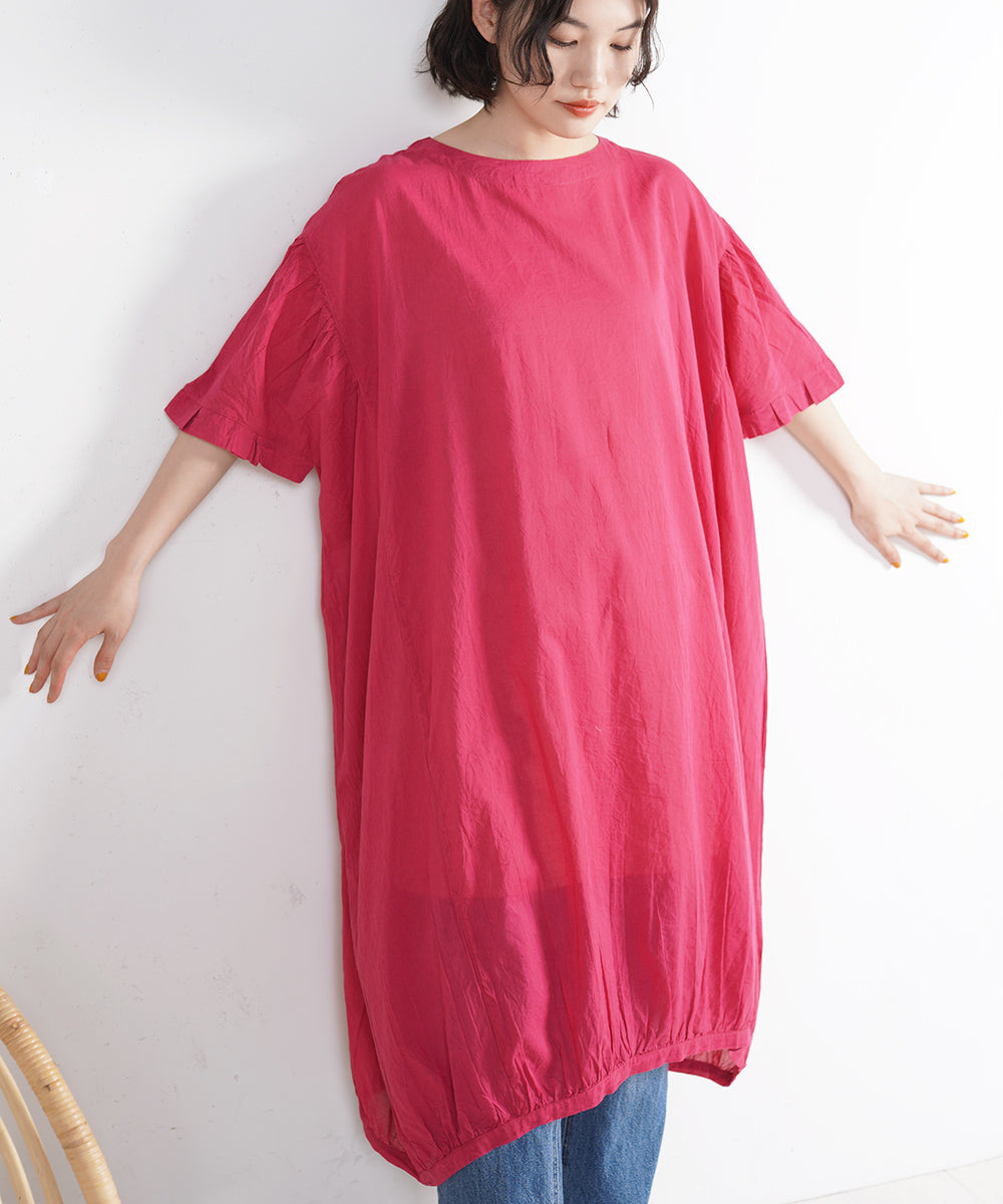 ケミカルウォッシュサイド切替ワンピース