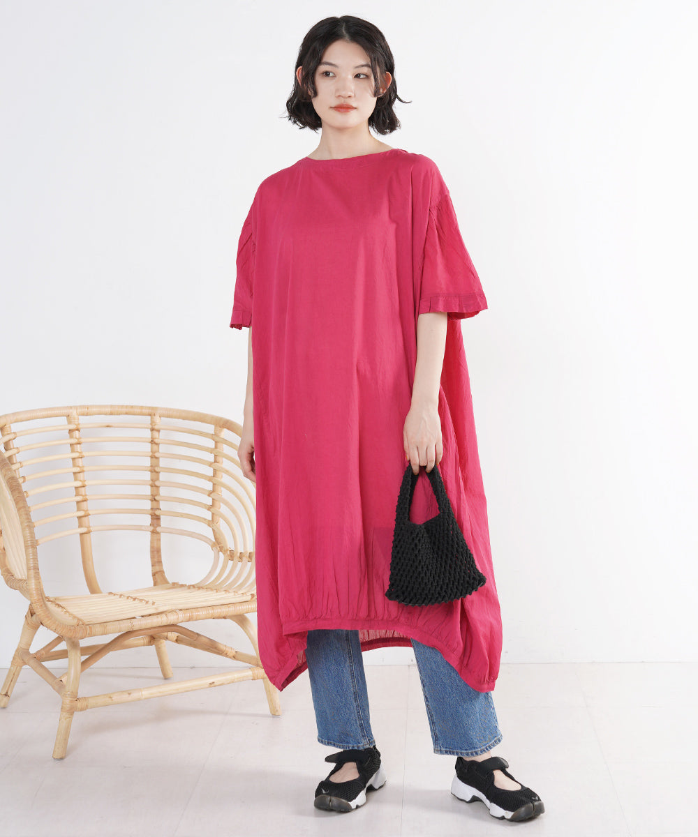 ケミカルウォッシュサイド切替ワンピース