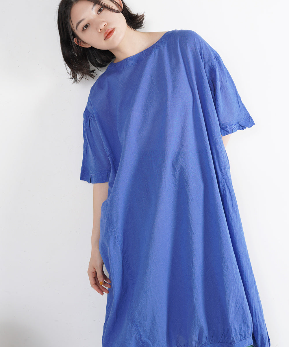 ケミカルウォッシュサイド切替ワンピース