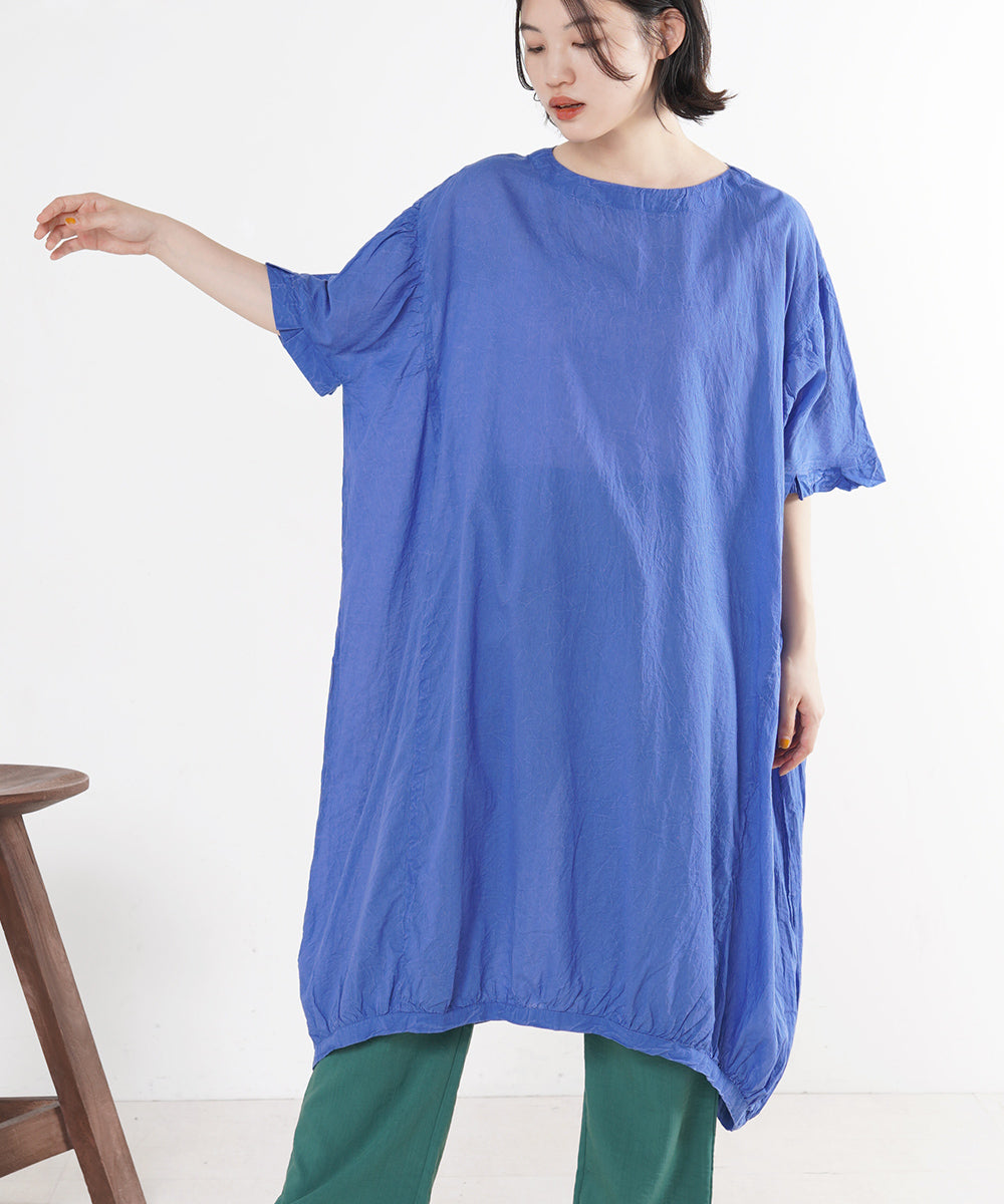 ケミカルウォッシュサイド切替ワンピース