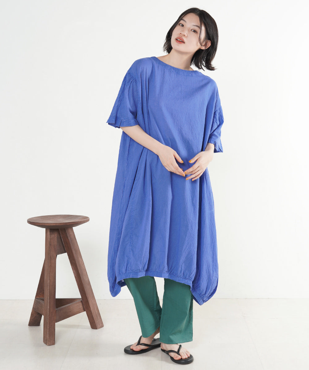 ケミカルウォッシュサイド切替ワンピース