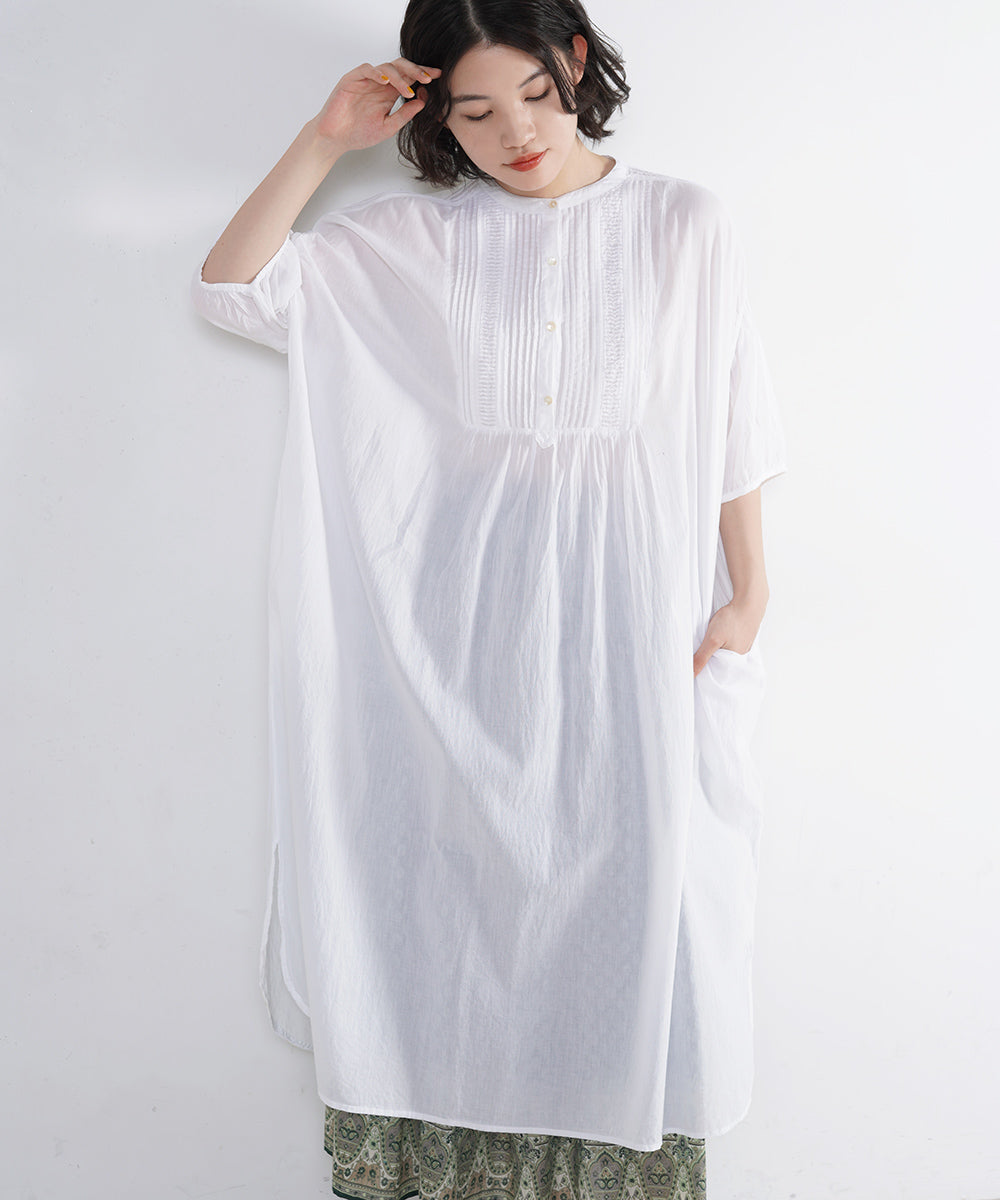 AILE AILE ボイルヨークピンタックワンピース