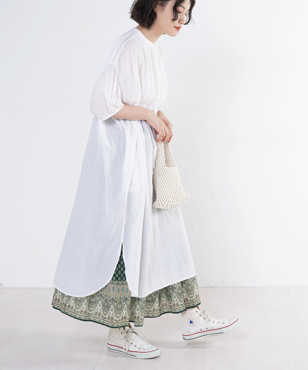 AILE AILE ボイルヨークピンタックワンピース