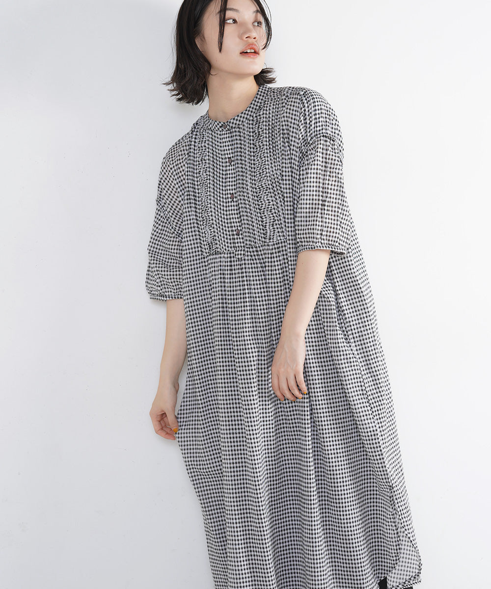 AILE AILE ボイルヨークピンタックワンピース