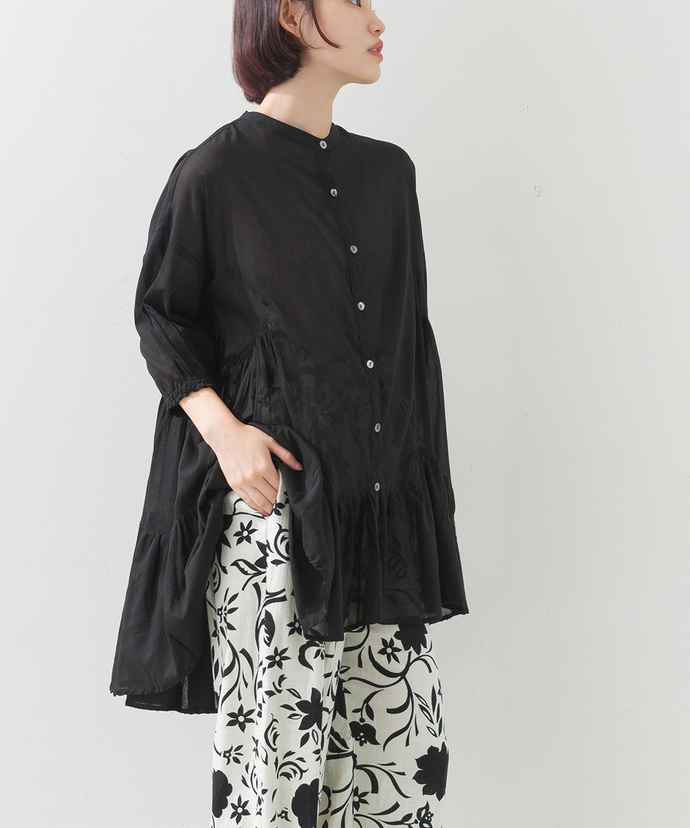 AILE AILE Cottonvoilesolid ティアードチュニック