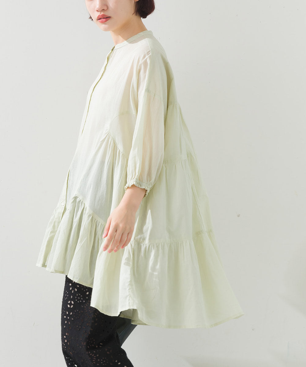 AILE AILE Cottonvoilesolid ティアードチュニック