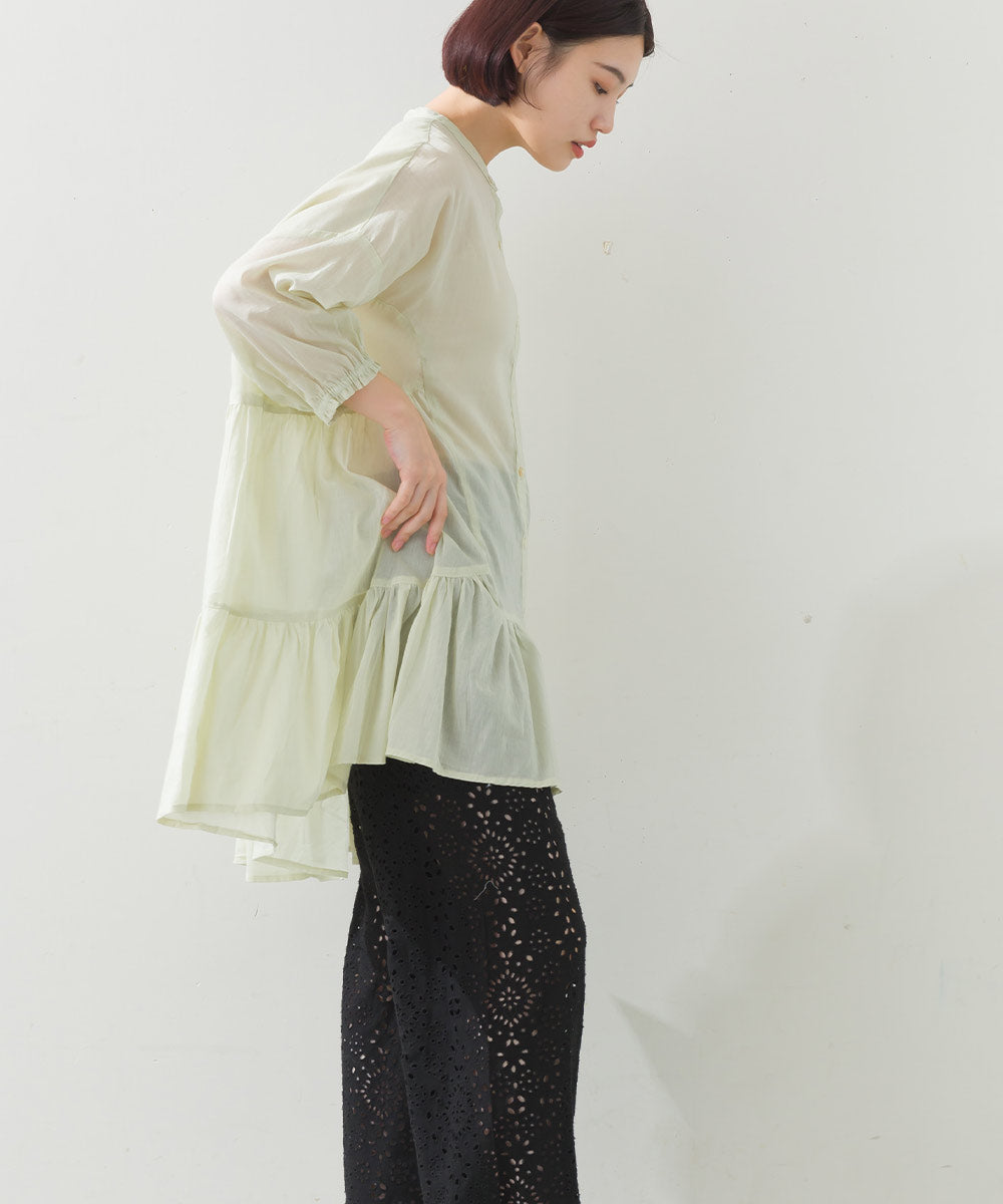 AILE AILE Cottonvoilesolid ティアードチュニック