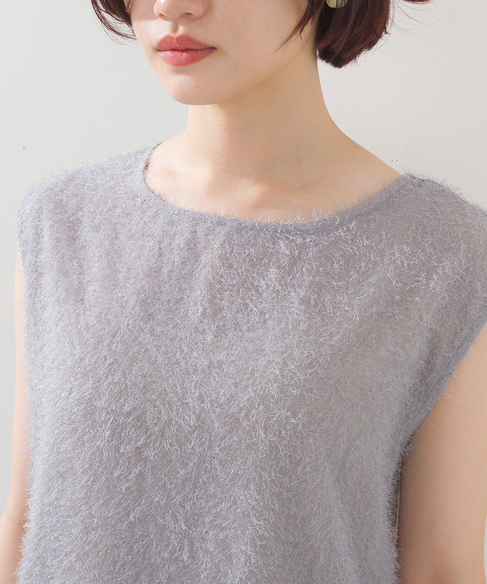 ヘアリー前後ヘムブラウス