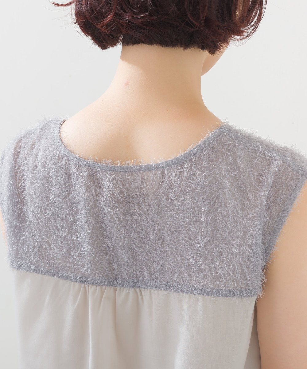 ヘアリー前後ヘムブラウス