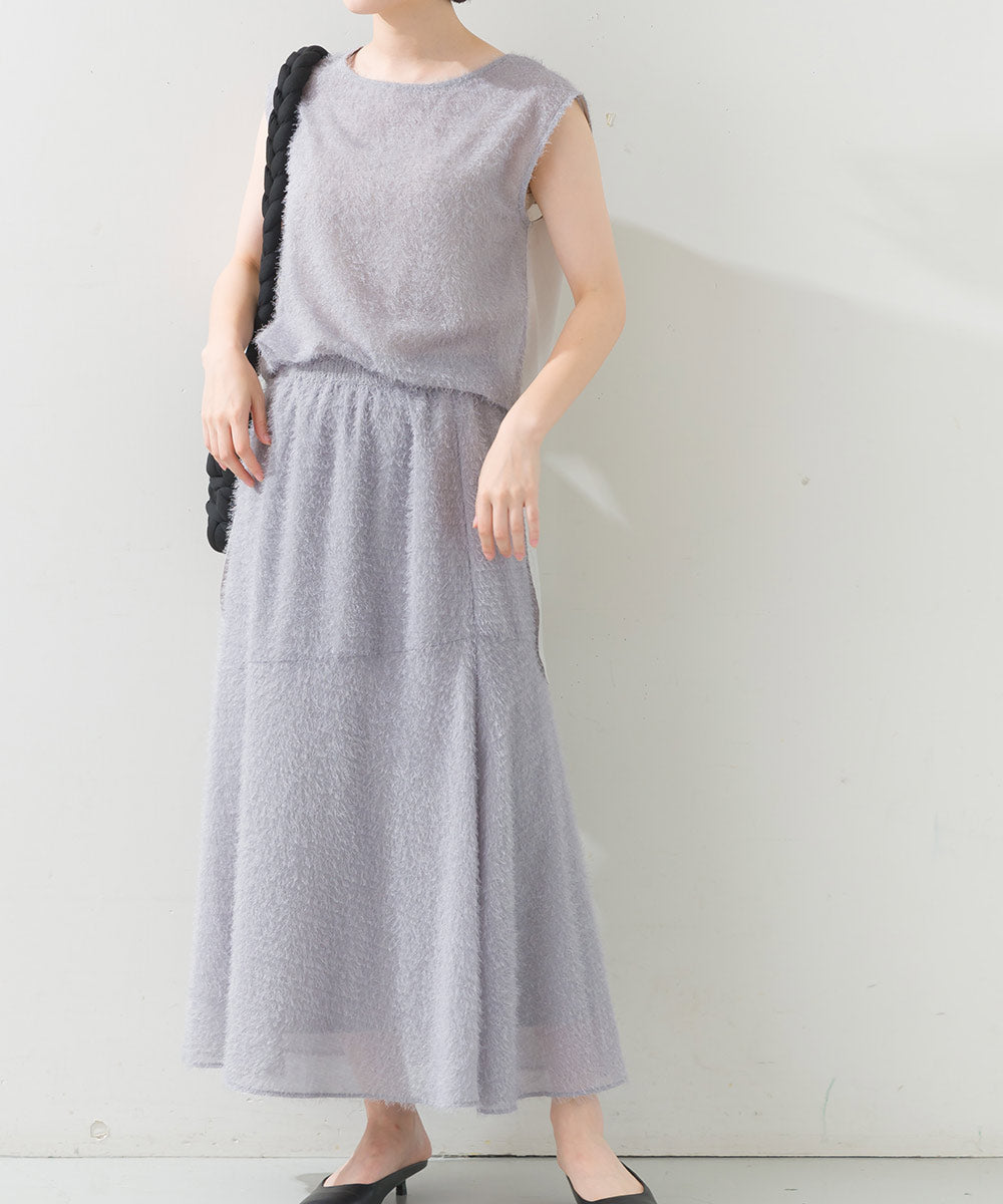 FURRY ヘアリーアシメ切替スカート