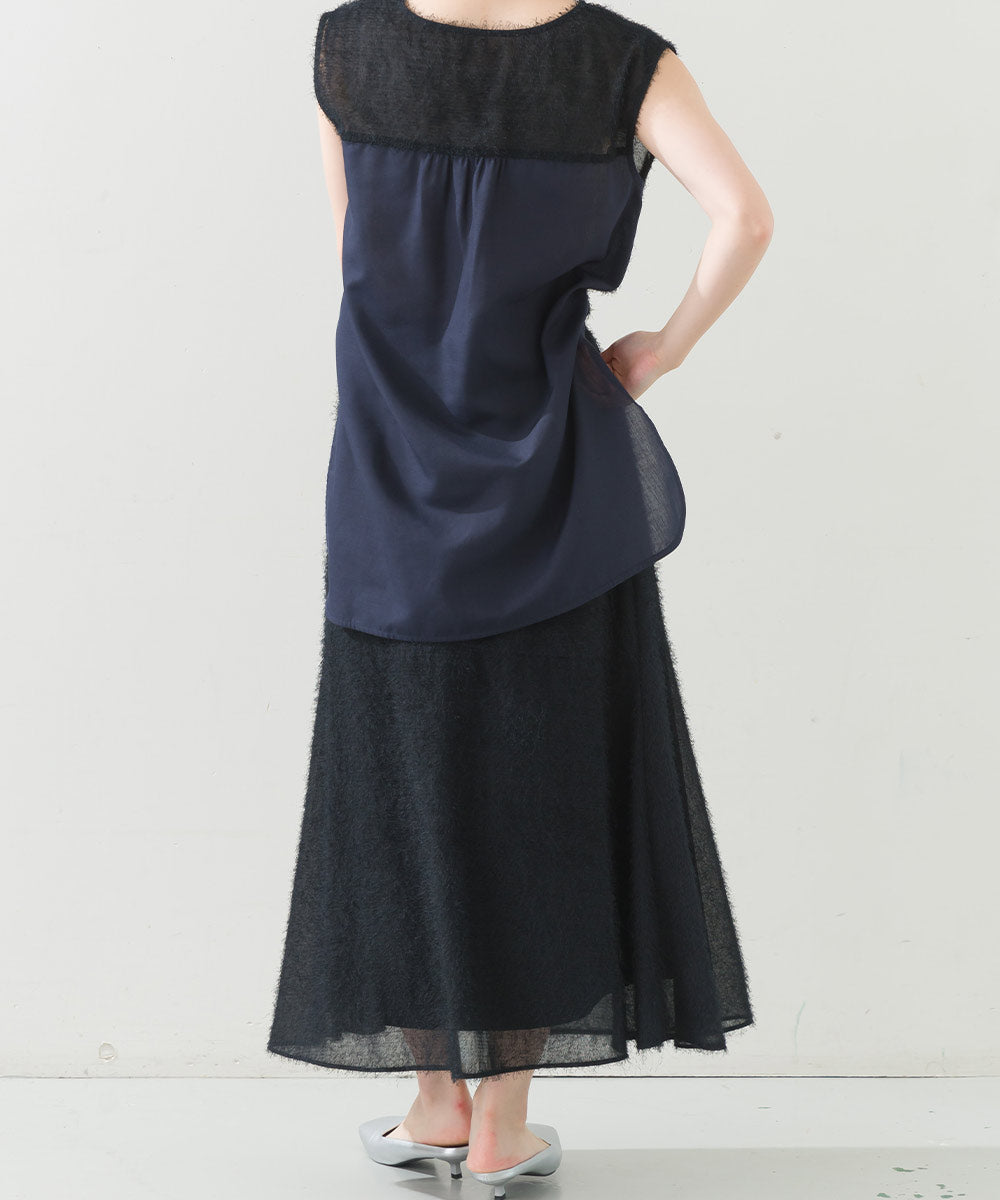FURRY ヘアリーアシメ切替スカート