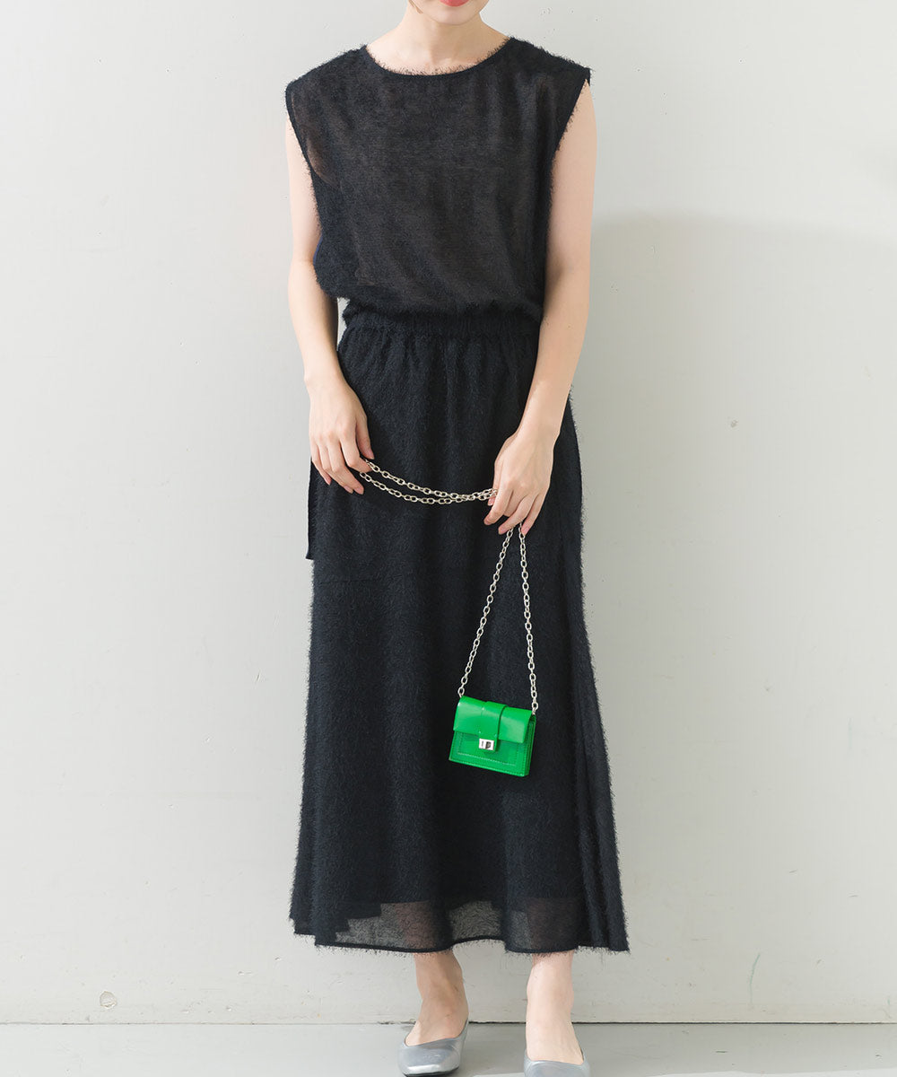 FURRY ヘアリーアシメ切替スカート