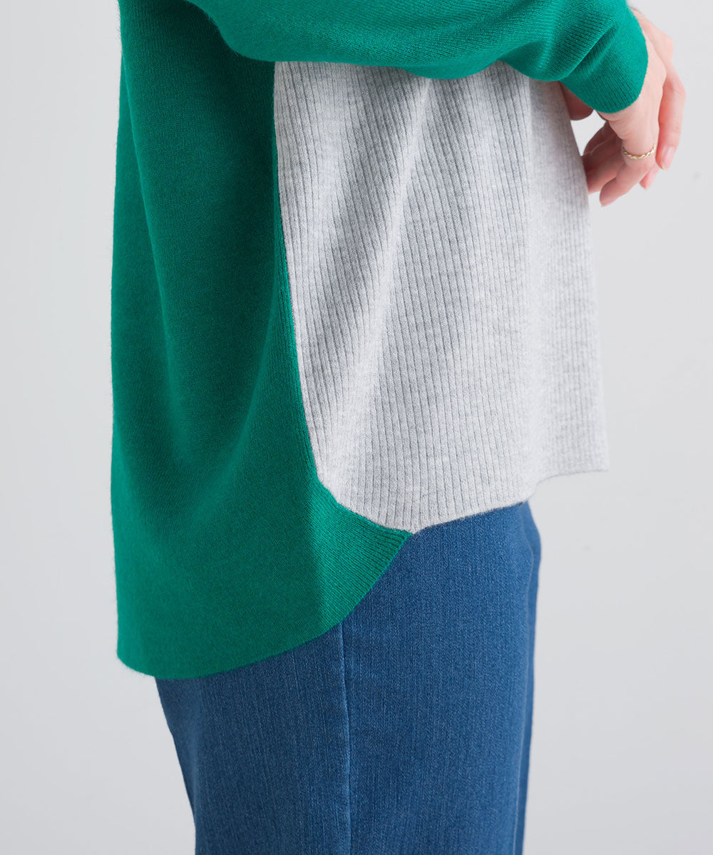 FURRY ウォッシャブルコクーン切替チュニック