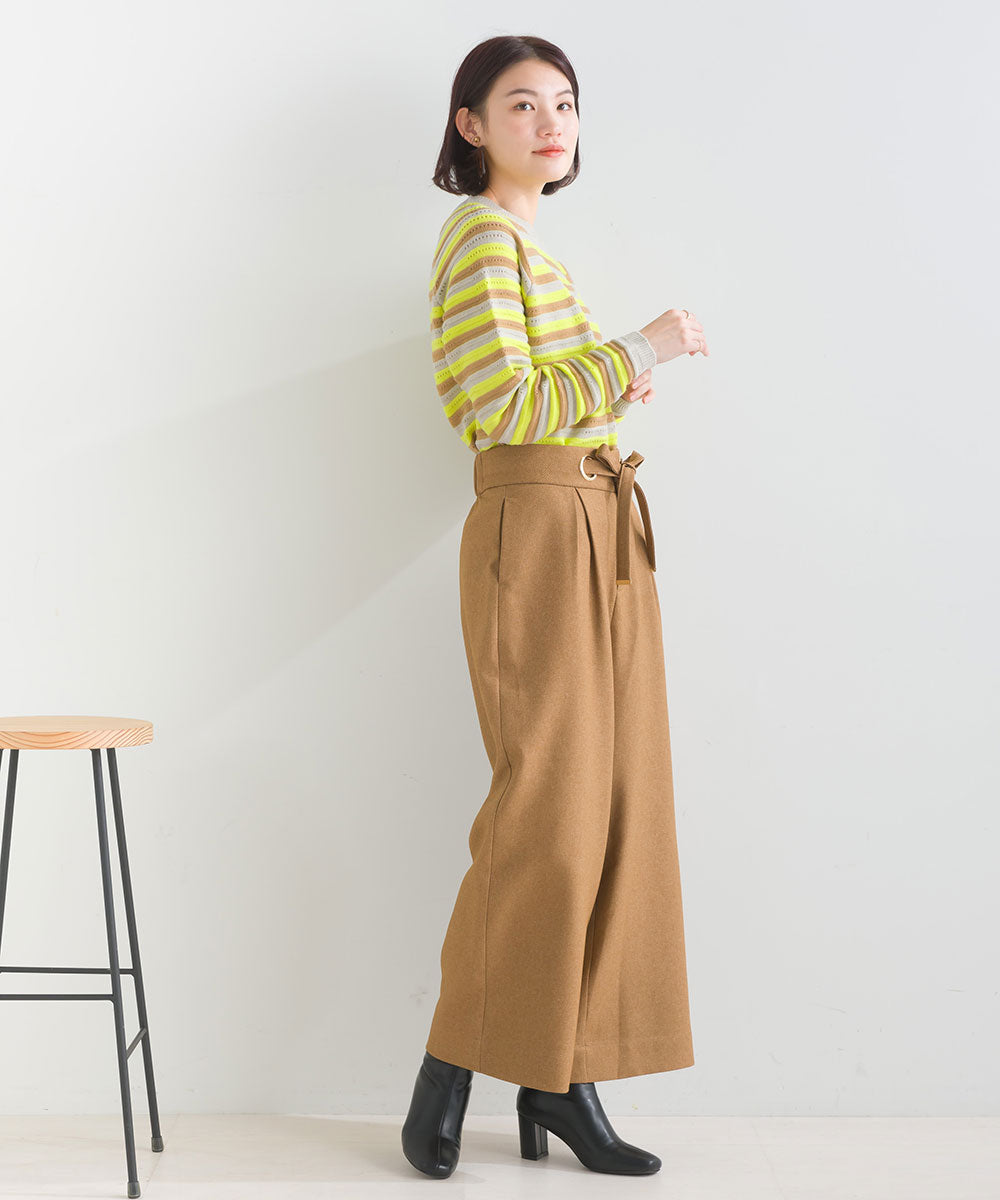 マルチボーダーストレッチプルオーバー