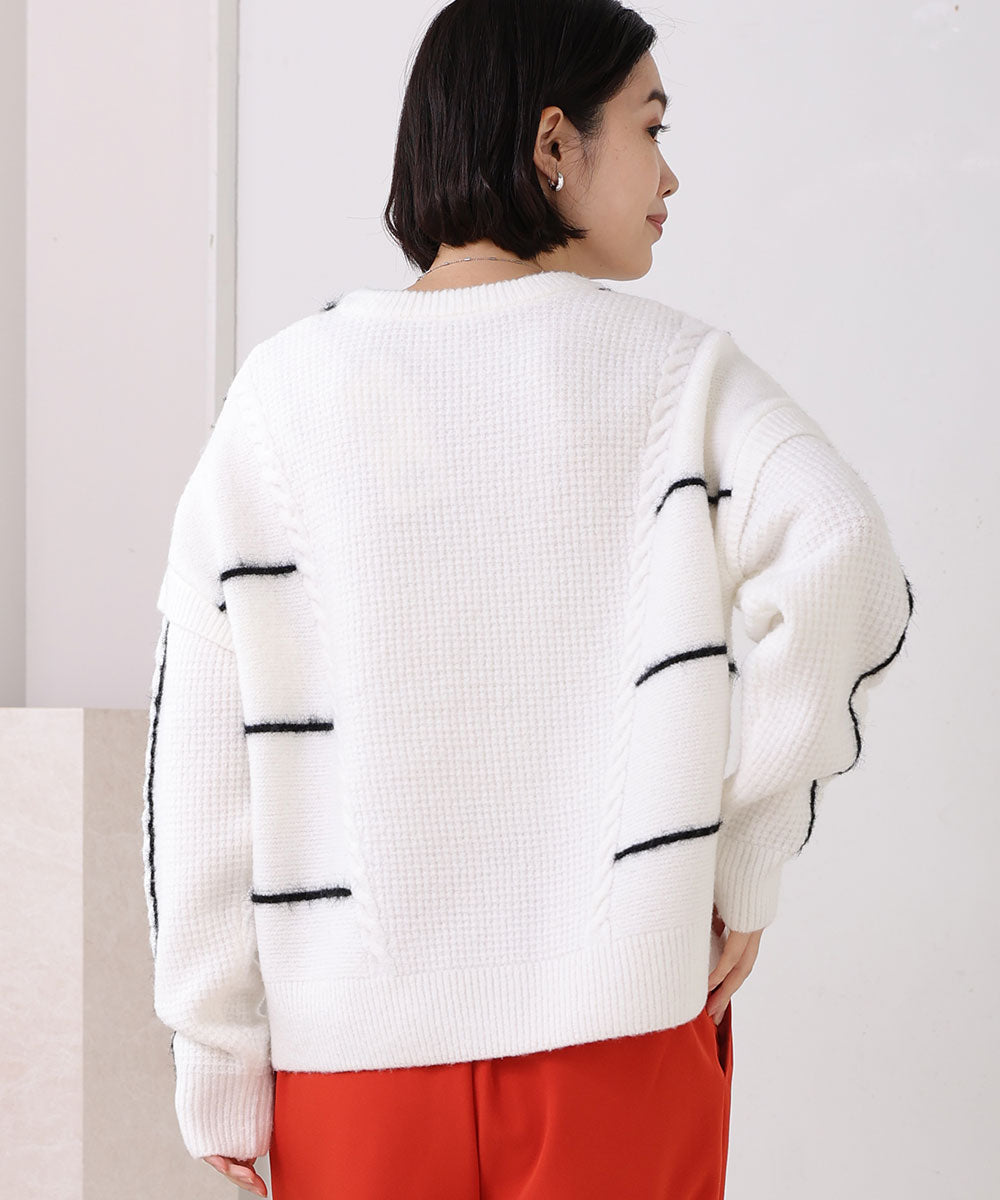 ファンシーラインケーブルプルオーバー