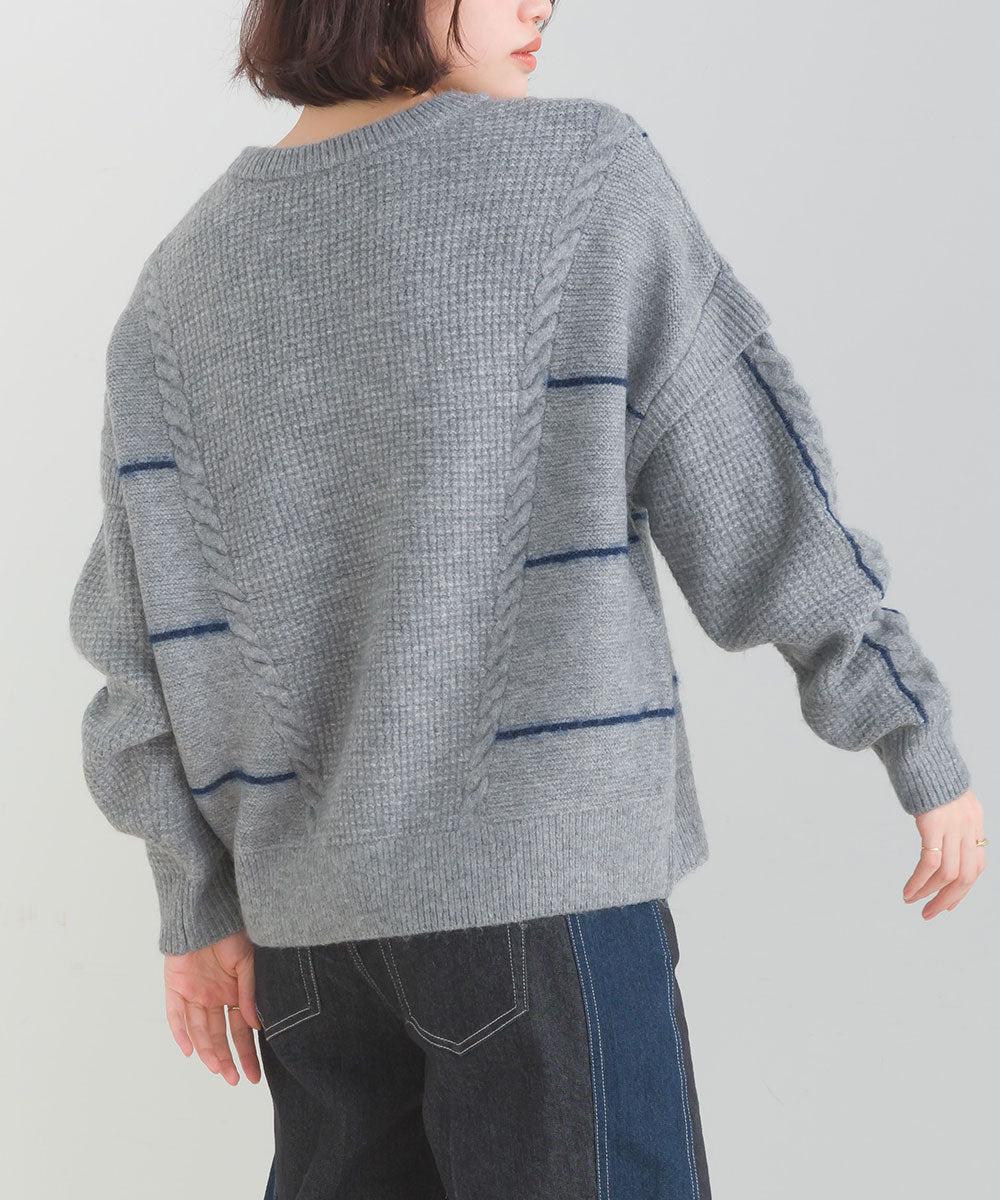 ファンシーラインケーブルプルオーバー