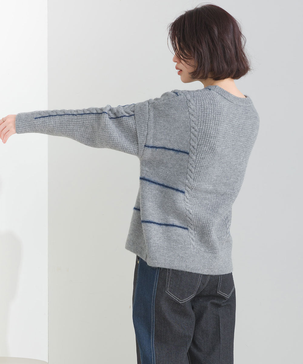 ファンシーラインケーブルプルオーバー