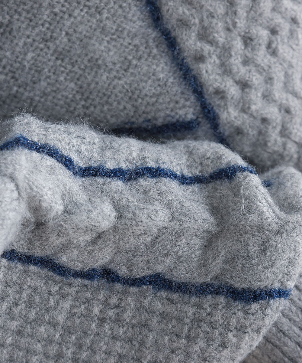 ファンシーラインケーブルプルオーバー