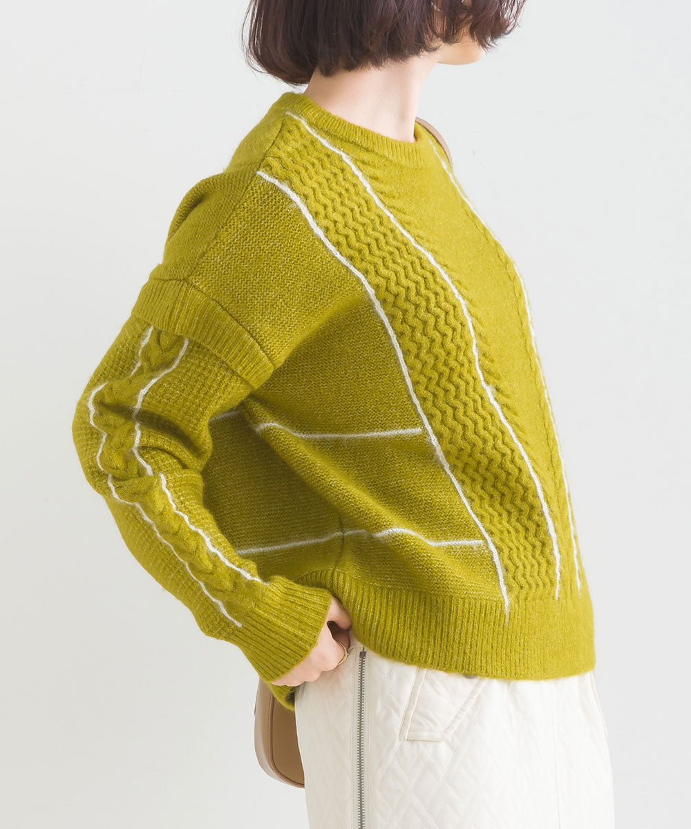 ファンシーラインケーブルプルオーバー