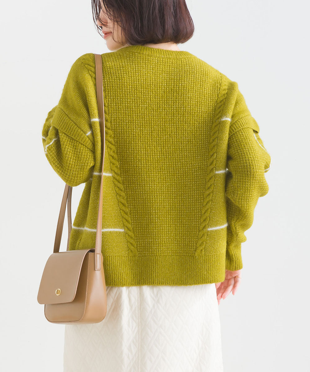 ファンシーラインケーブルプルオーバー