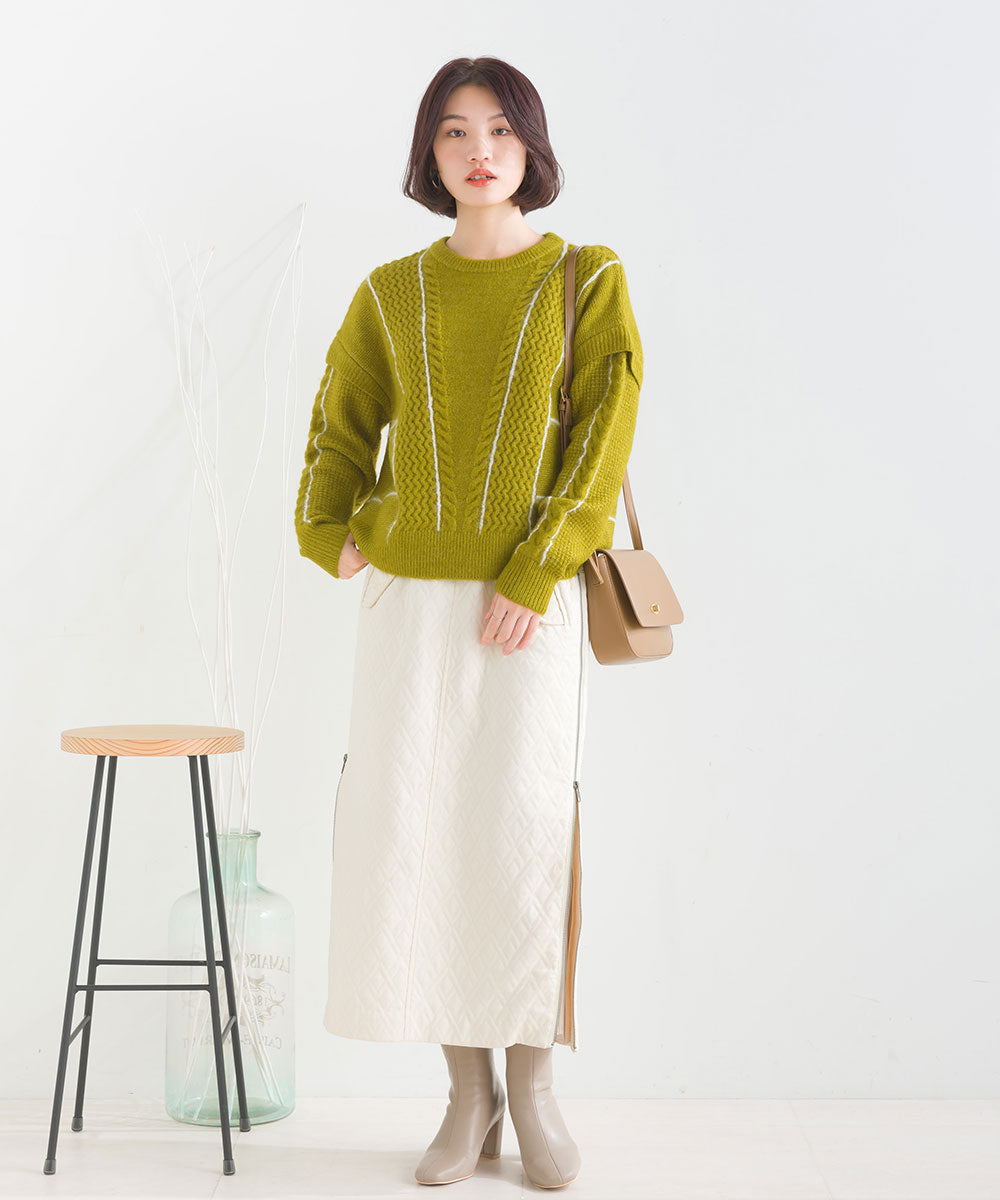 ファンシーラインケーブルプルオーバー