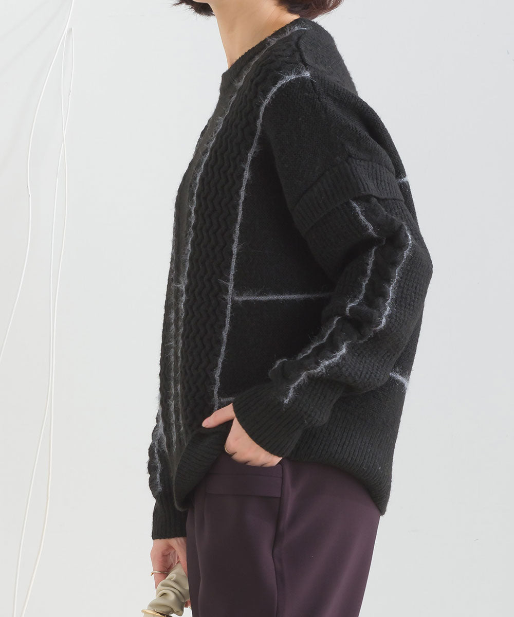 ファンシーラインケーブルプルオーバー