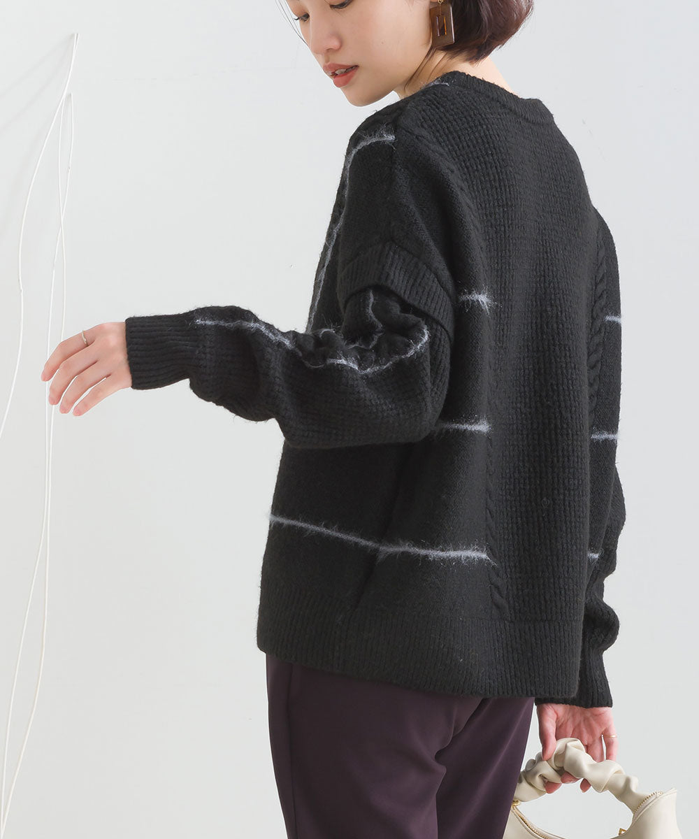 ファンシーラインケーブルプルオーバー