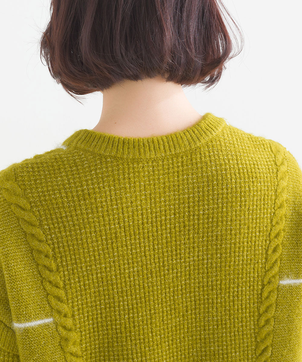 ファンシーラインケーブルプルオーバー