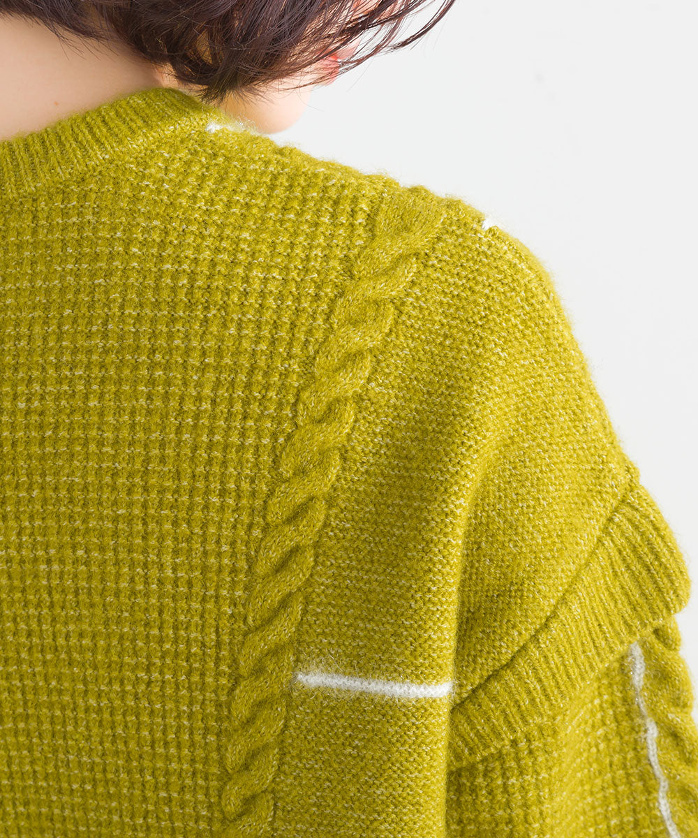 ファンシーラインケーブルプルオーバー