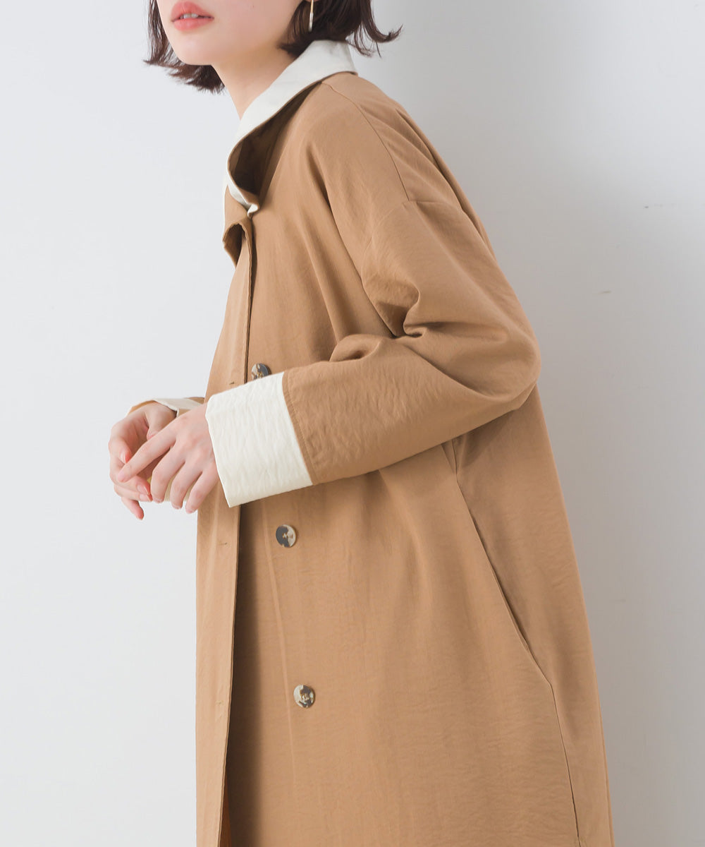 麻調リラックスラップコート