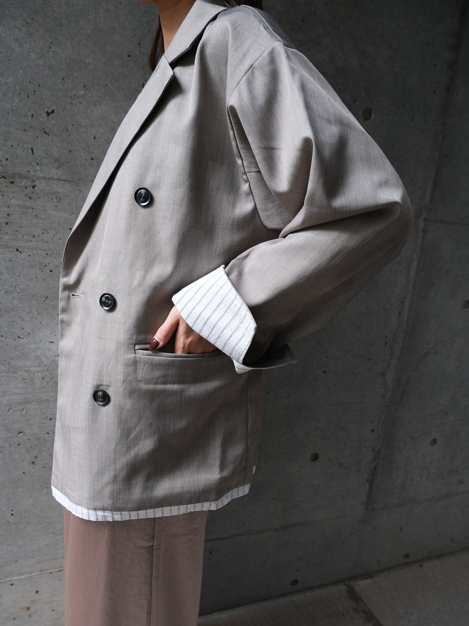 LAYERED DOUBLE TAILORED JACKET