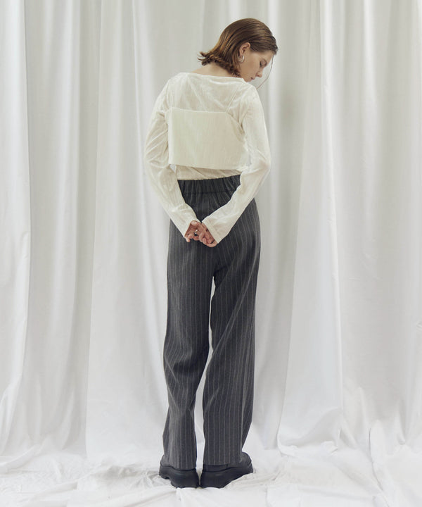 STRIPED ZIP SLIT PANTS(ストライプZIPスリットパンツ)