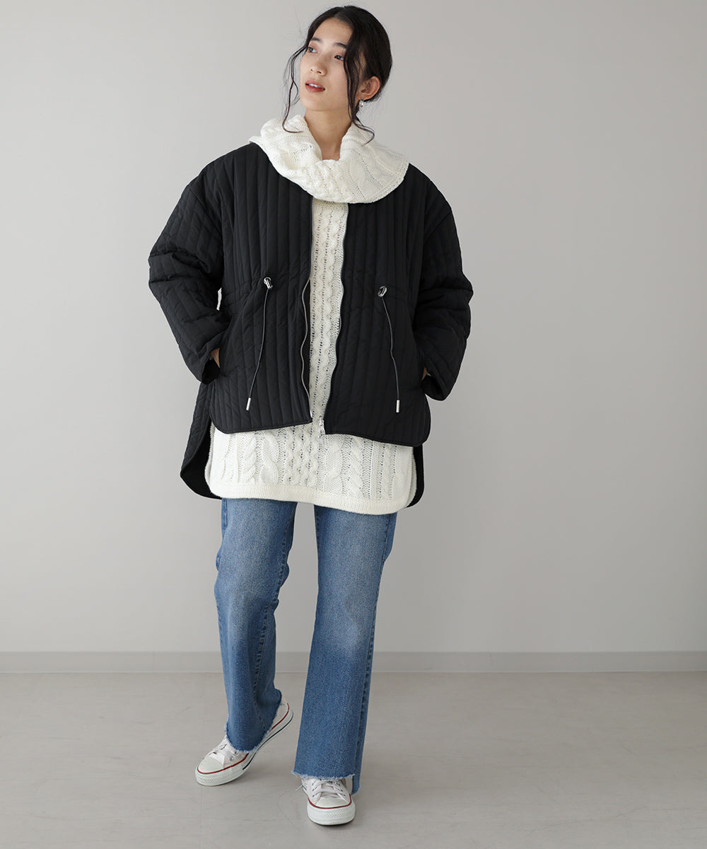 BouJeloud リバーシブル中綿コート