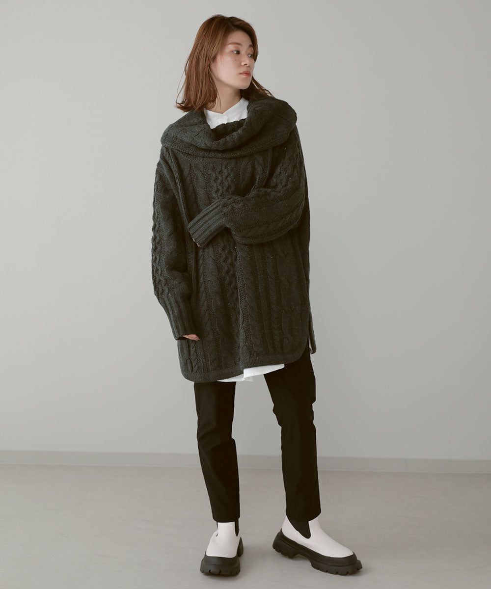 BouJeloud 2wayケーブルニットチュニック