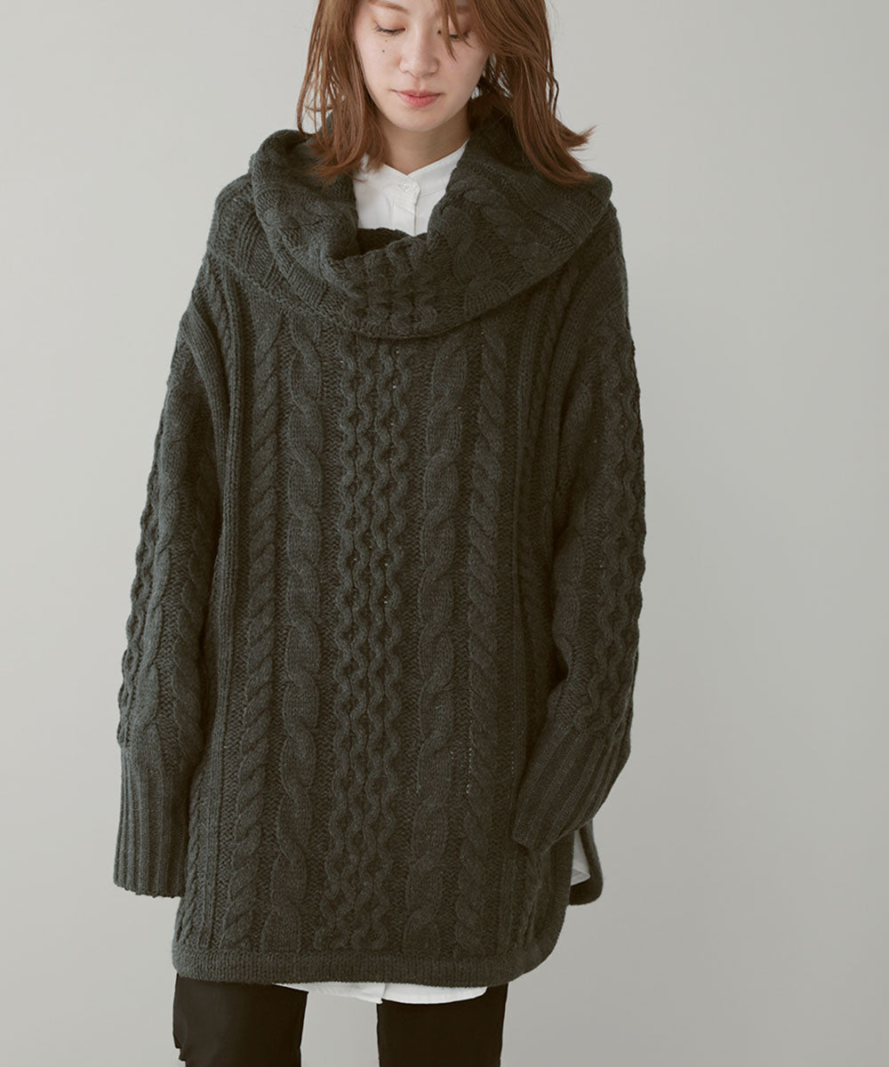 BouJeloud 2wayケーブルニットチュニック