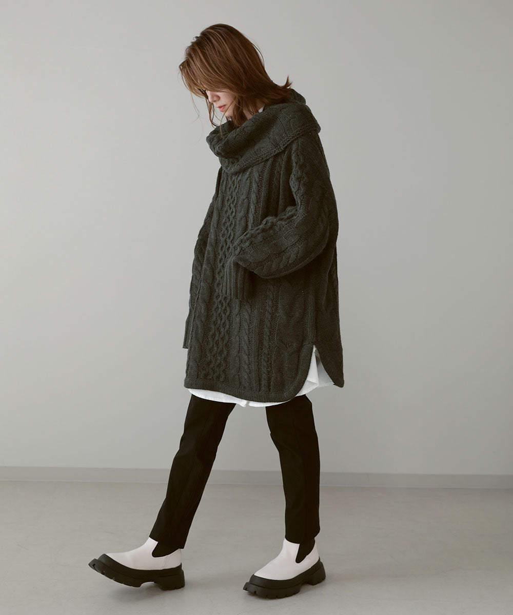 BouJeloud 2wayケーブルニットチュニック