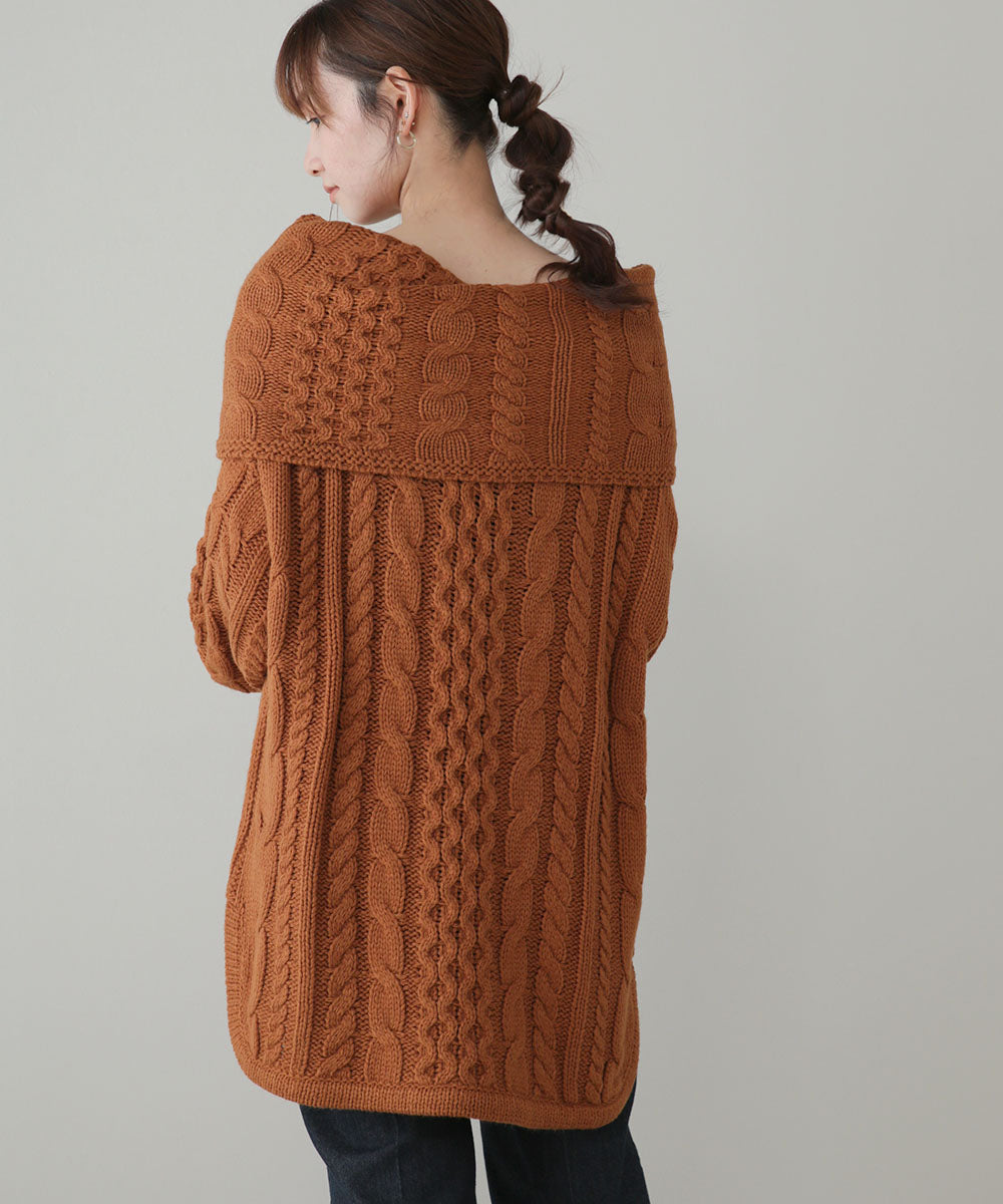 BouJeloud 2wayケーブルニットチュニック