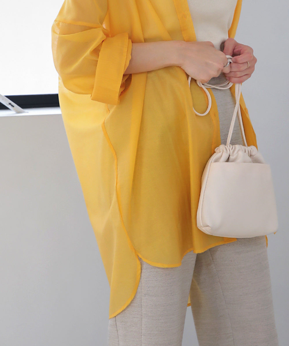 BouJeloud シアーオーバーサイズブラウス