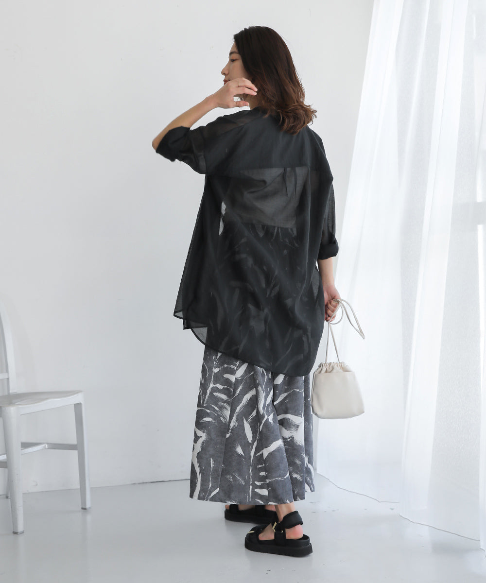 BouJeloud シアーオーバーサイズブラウス