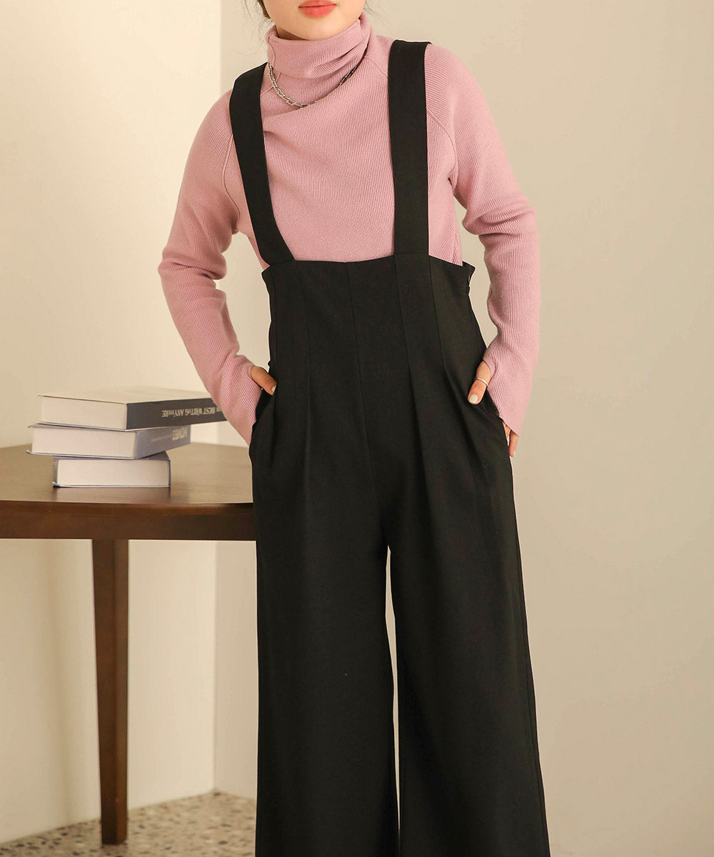 Bab ハイウエストサロペット