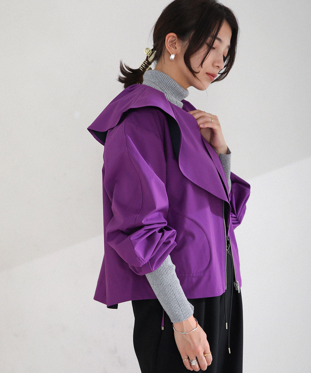 BouJeloud リバーシブルフリルカラーブルゾン