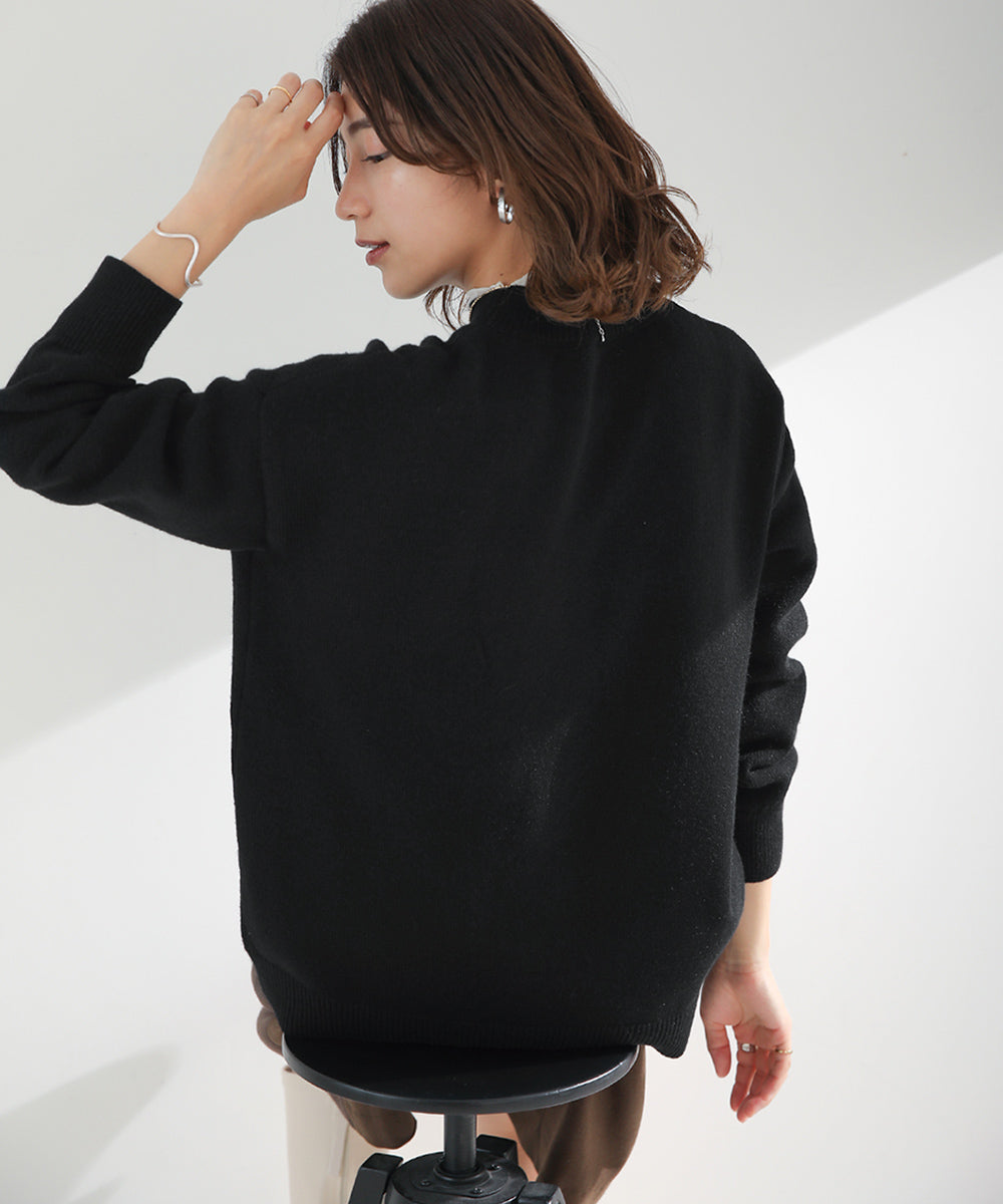 BouJeloud 星ジャガードモックネックニット