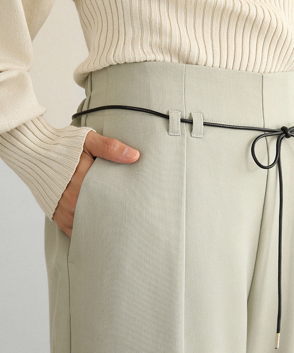 BouJeloud タックユルテーパーパンツ