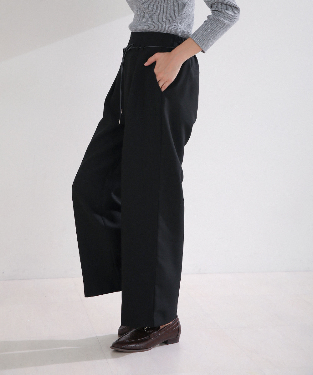 BouJeloud タックユルテーパーパンツ